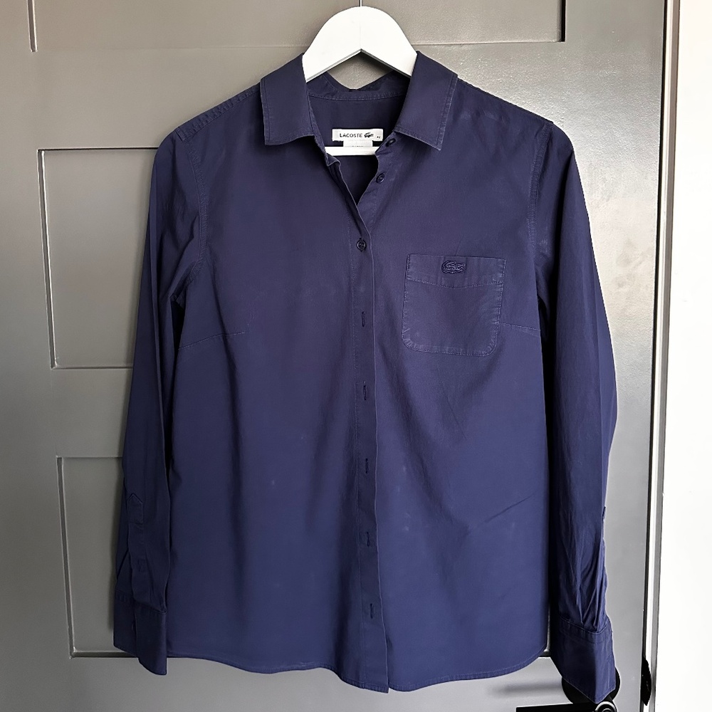 Lacoste Button-Down Shirt (women’s Lacoste Size EUR 42 / US 10--large)